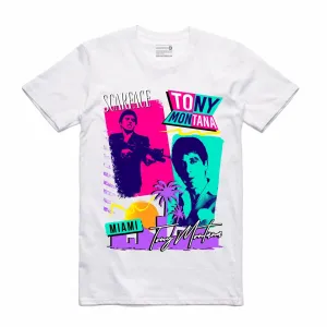 Streetwear on Demand 80'S SCARFACE TEE WHITE