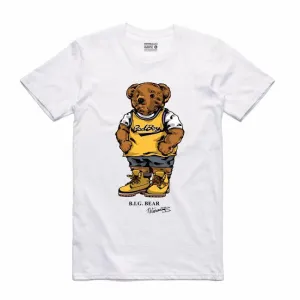 Streetwear on Demand BEAR BIGGIE TEE WHITE