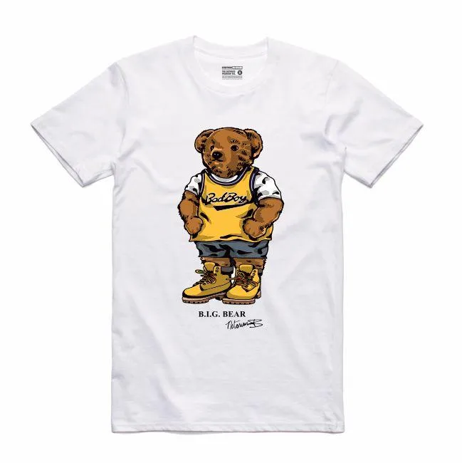 Streetwear on Demand BEAR BIGGIE TEE WHITE