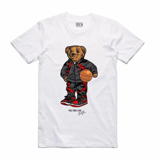 Streetwear on Demand BEAR MJ TEE WHITE