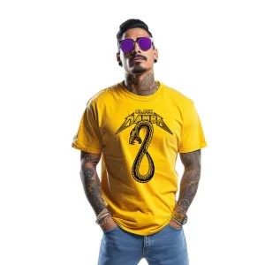Streetwear on Demand BLACK MAMBA METAL TEE GOLD