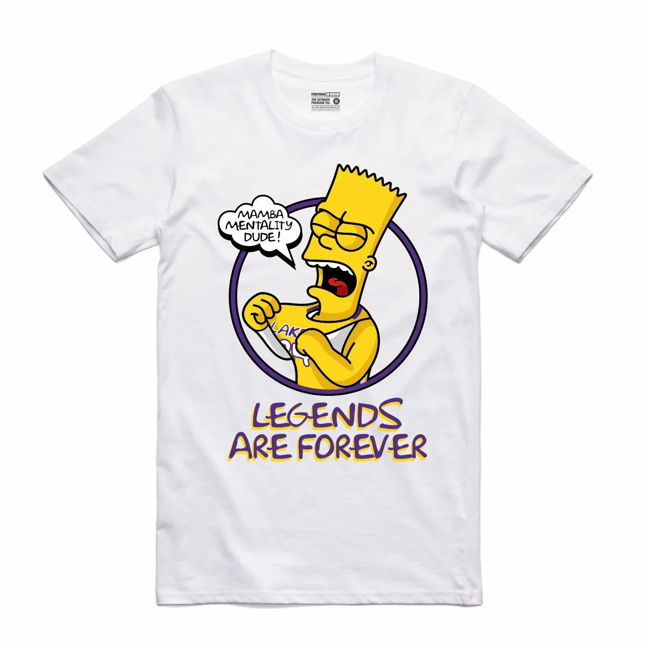Streetwear on Demand BOOTLEG MAMBA BART TEE WHITE