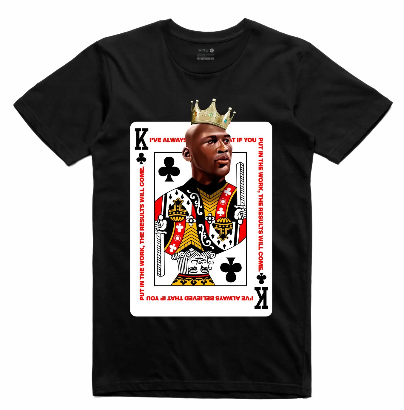 Streetwear on Demand DECK OF CARDS JORDAN TEE BLACK