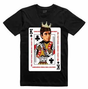 Streetwear on Demand DECK OF CARDS SCARFACE TEE BLACK