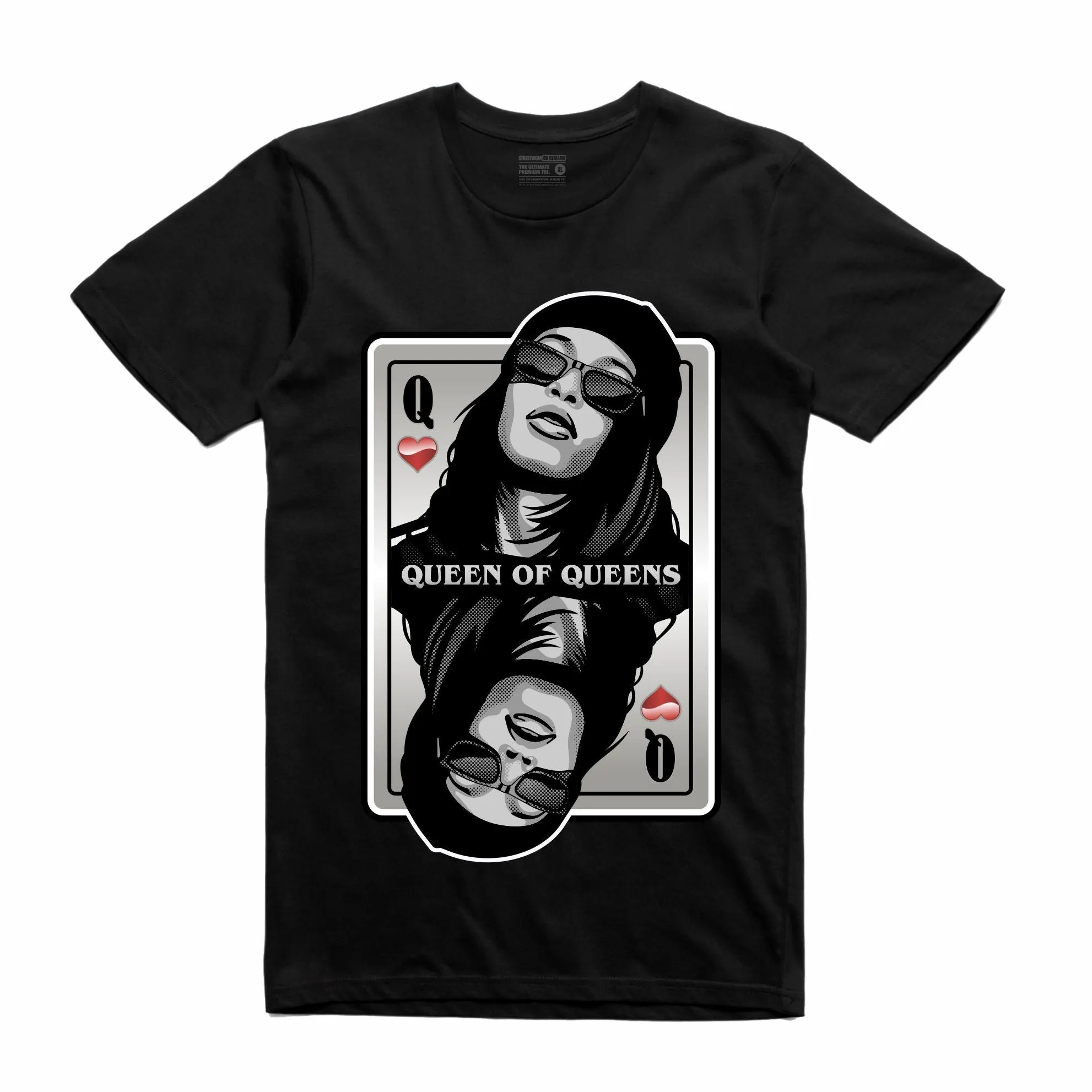 Streetwear on Demand QUEEN OF QUEENS AALIYAH TEE BLACK