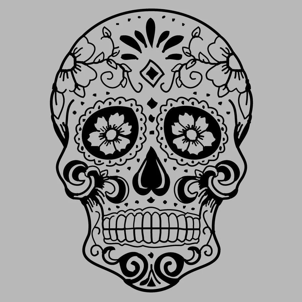 Sugar Skull Women's T-shirt (Heather Grey)