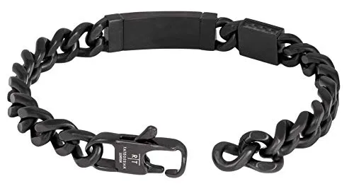 Tateossian Meccanico Black Carbon Fibre, Black Plated Stainless Steel