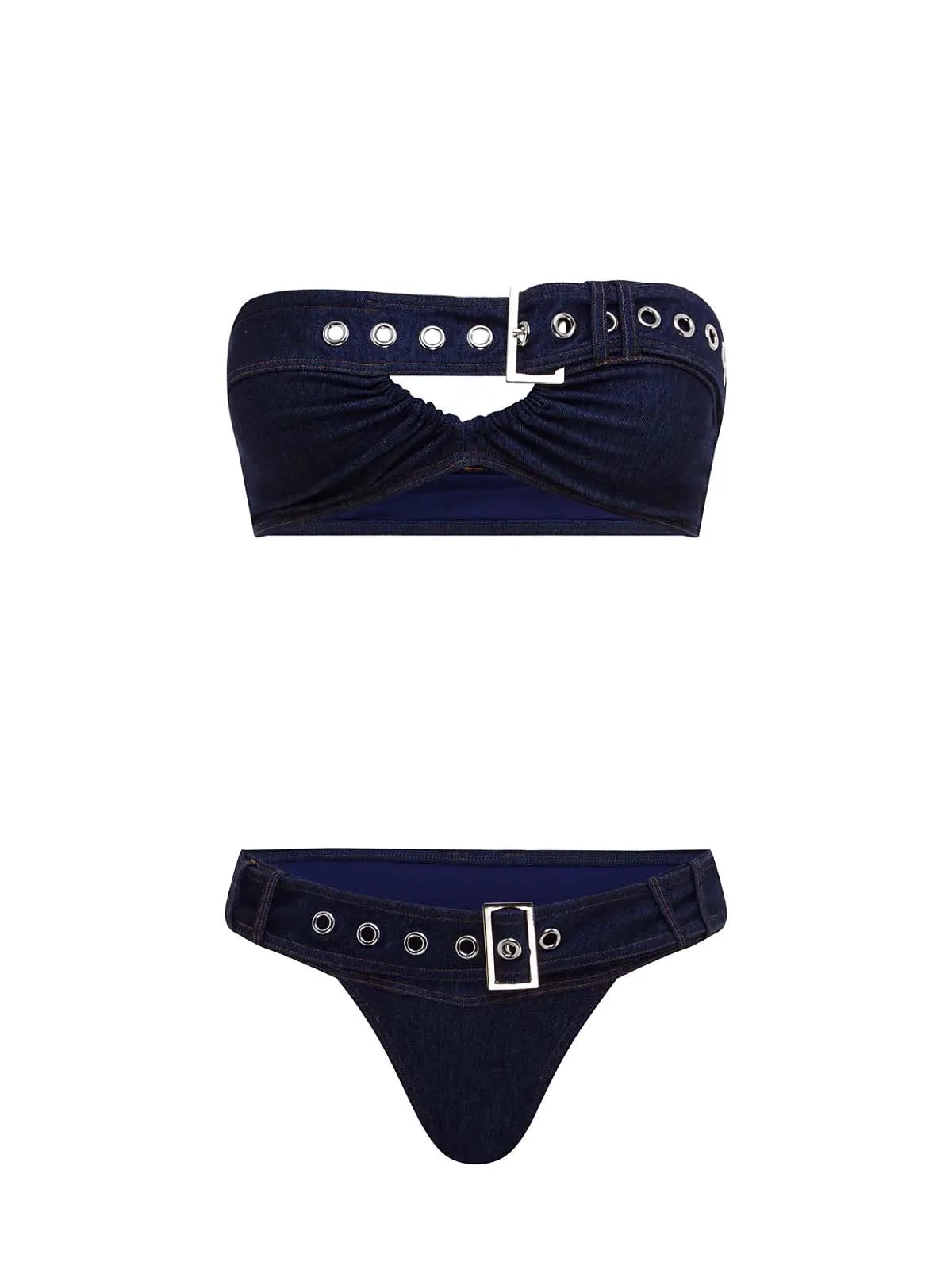 The Buckle Bandeau-The Buckle Pant Bikini