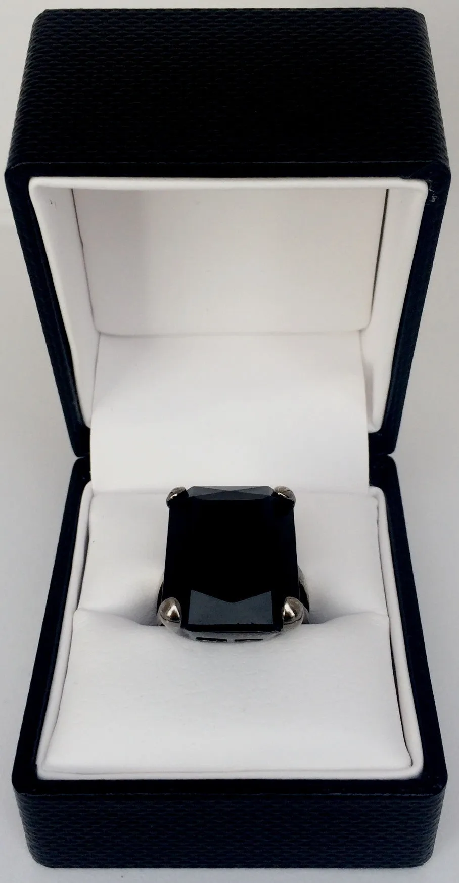 The Urban Charm Jet Black Crystal Signature Statement Ring