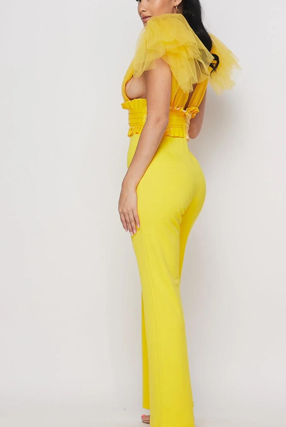 Tie me up Yellow Jumpsuit