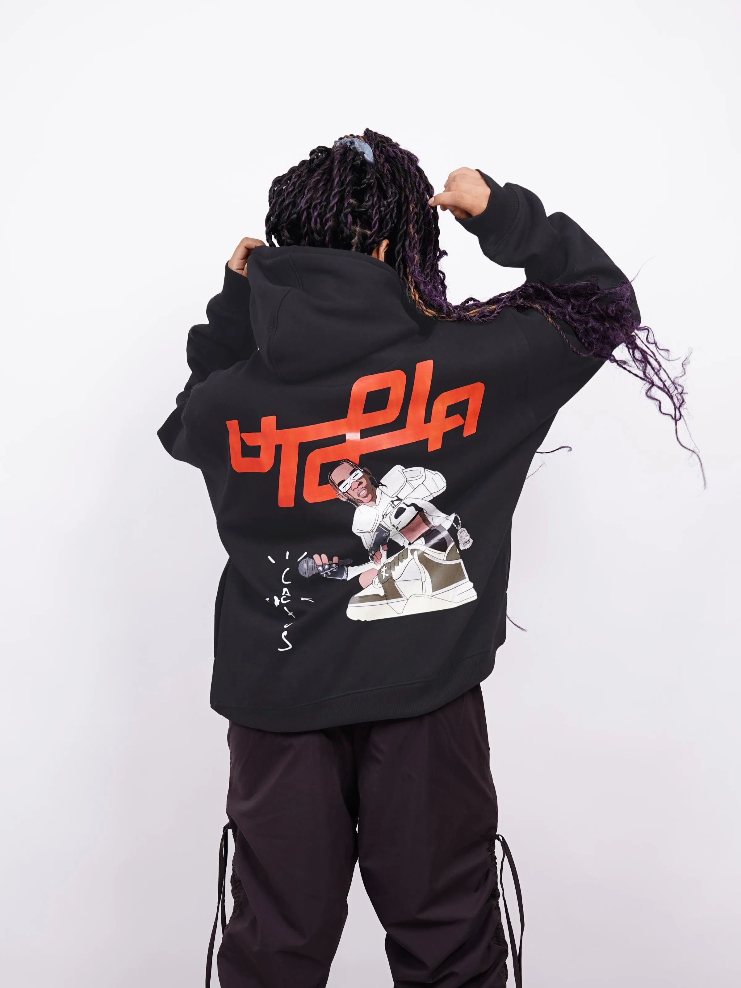 Travis Scott: Utopia Cartoon Art Heavyweight Baggy Hoodie For Men and Women