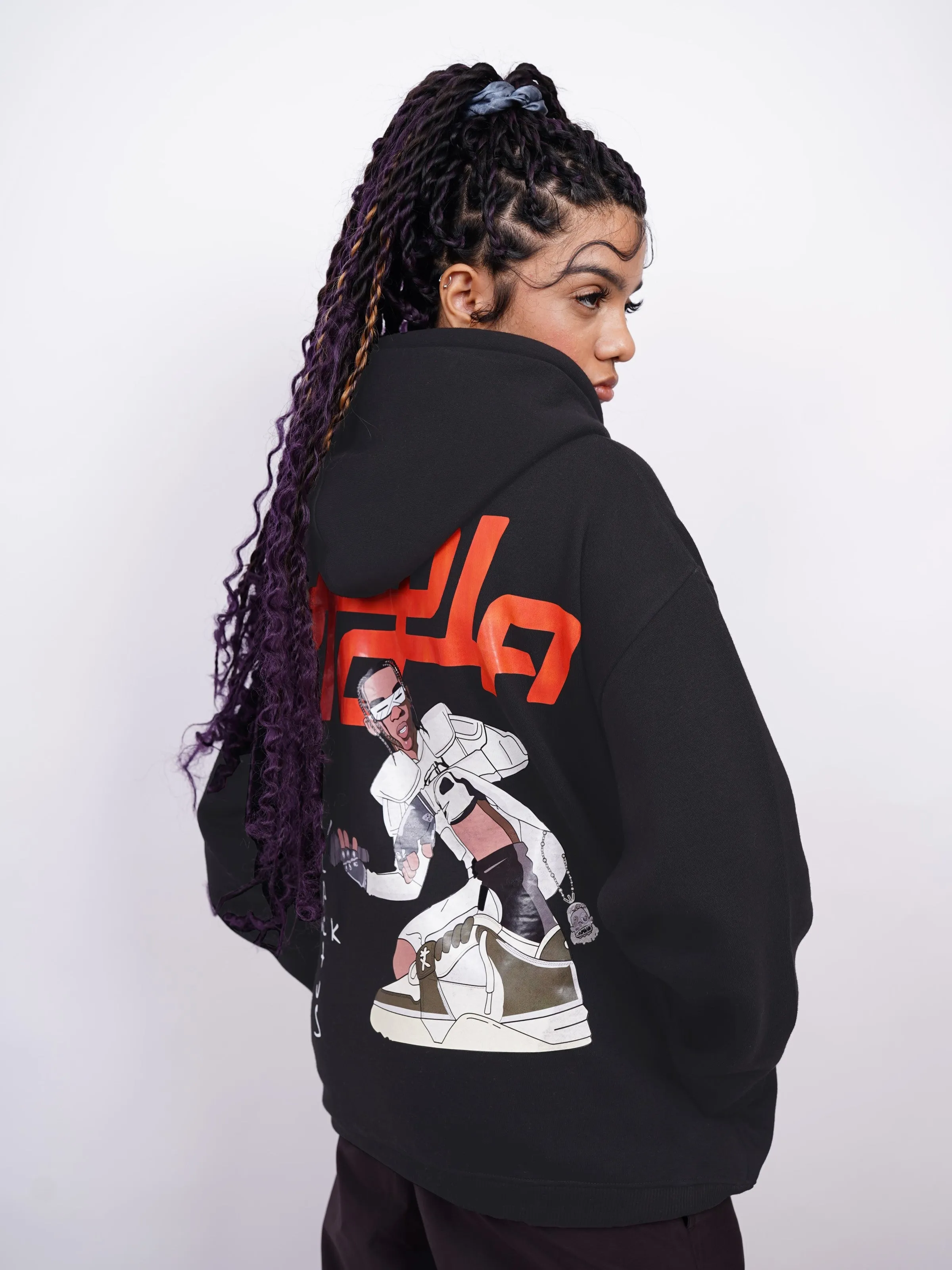 Travis Scott: Utopia Cartoon Art Heavyweight Baggy Hoodie For Men and Women