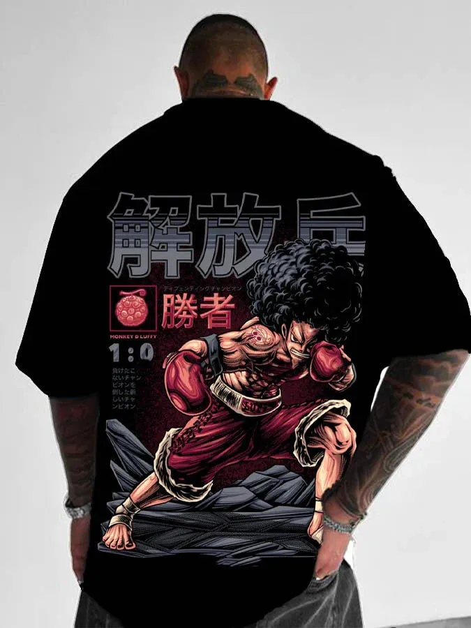 Trend Fashionable Anime Print T-shirt