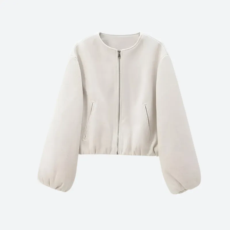 Trendy Oversized Zip-Up Bomber Jackets