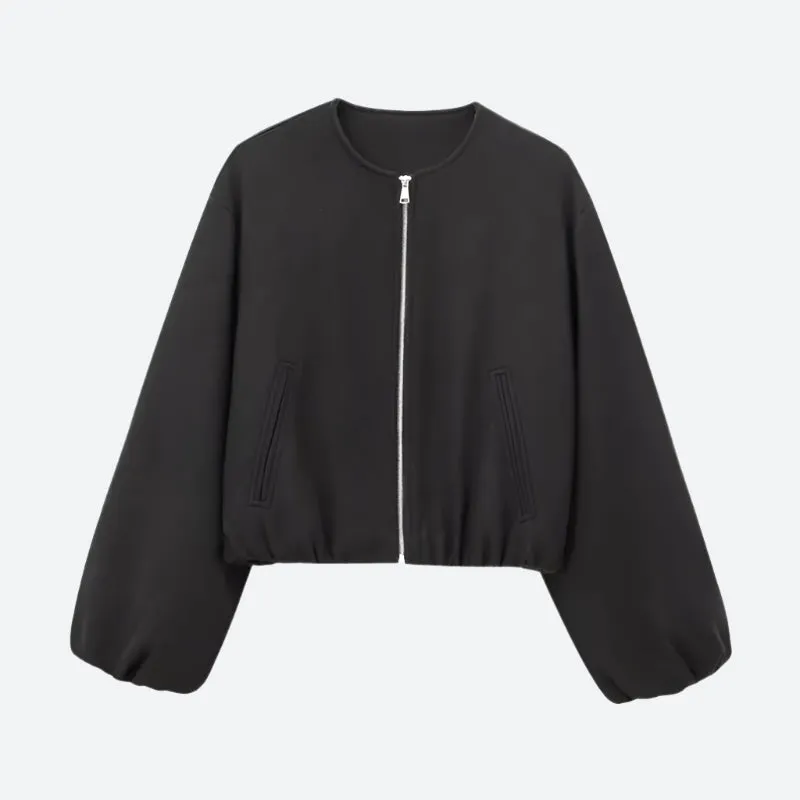 Trendy Oversized Zip-Up Bomber Jackets