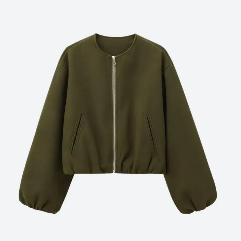 Trendy Oversized Zip-Up Bomber Jackets