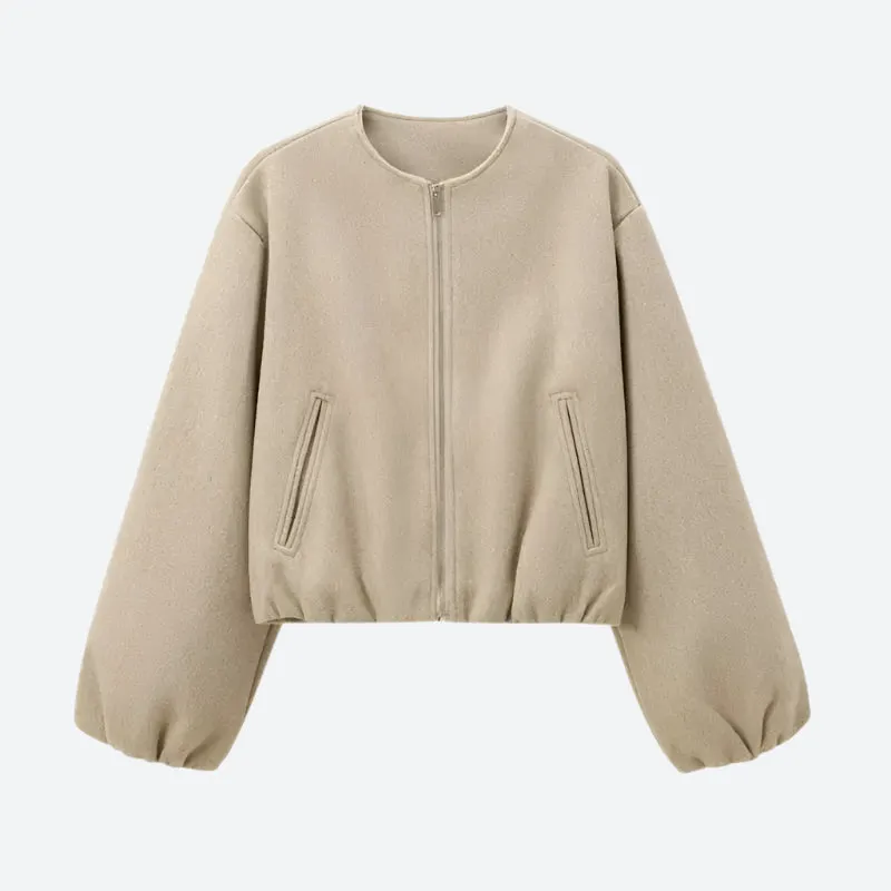 Trendy Oversized Zip-Up Bomber Jackets