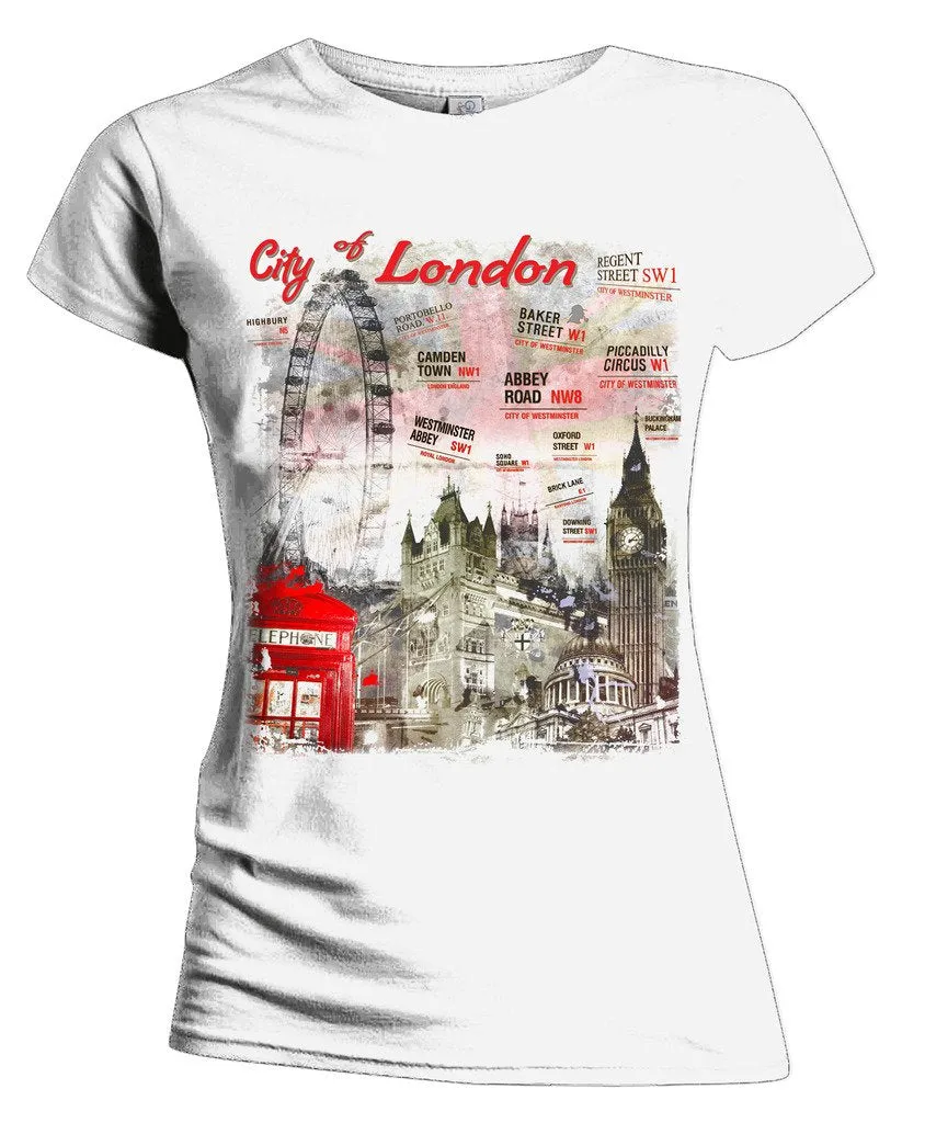 UA London Calling Fusion Street Signs Women's T-shirt (White)