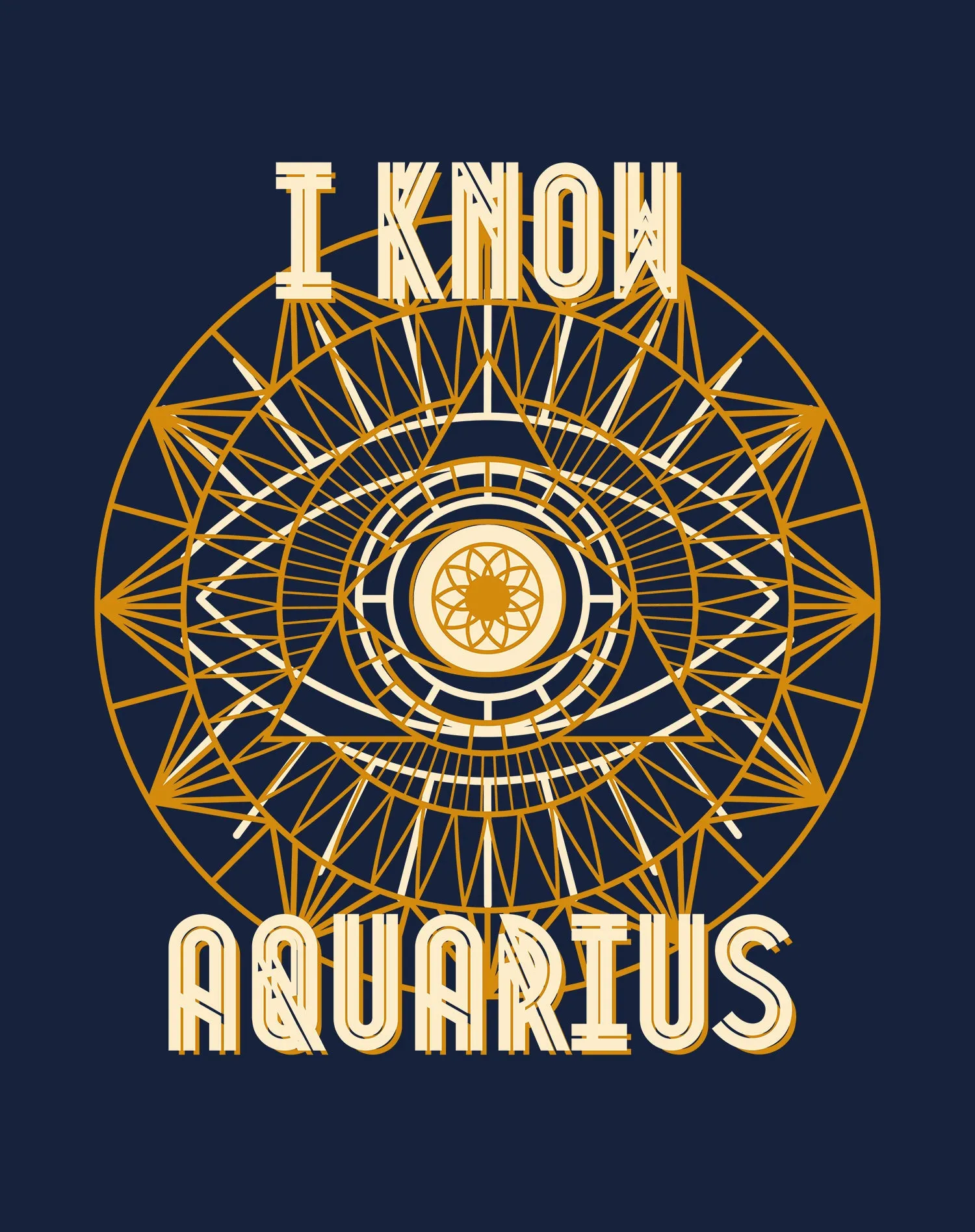 UA Supreme Star Sign Aquarius Men's T-shirt (Navy)
