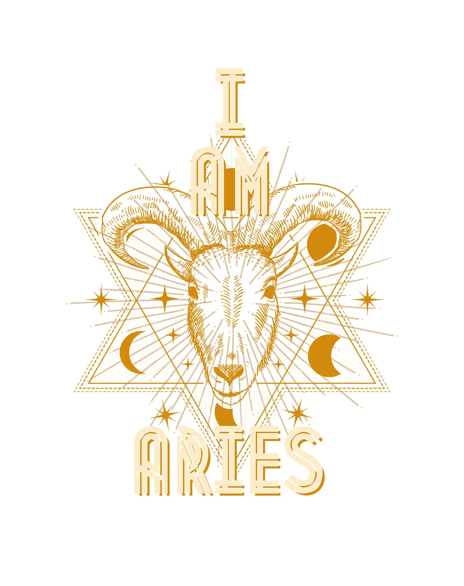 UA Supreme Star Sign Aries Ram Women's T-shirt (White)