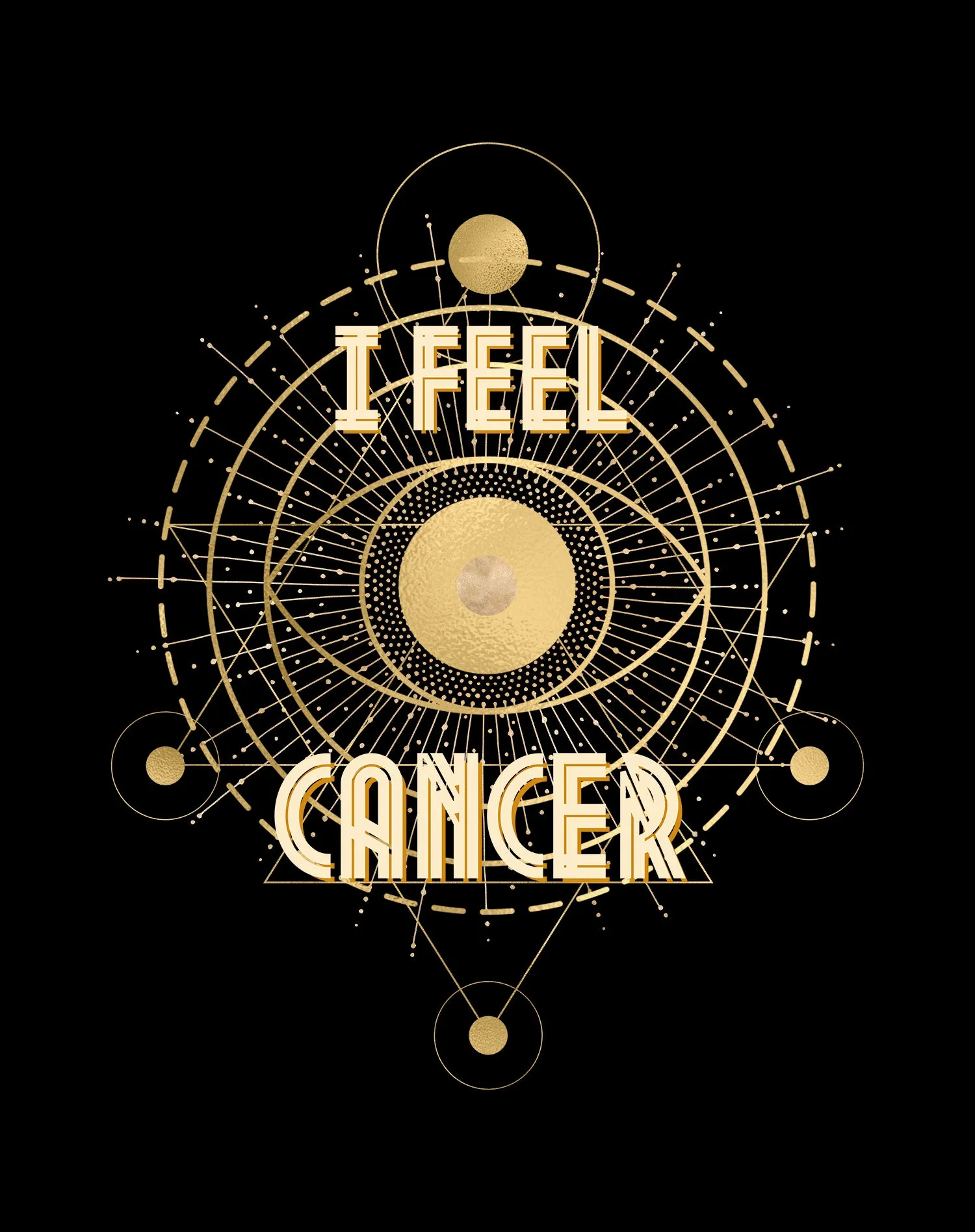 UA Supreme Star Sign Cancer Eye Men's T-shirt (Black)