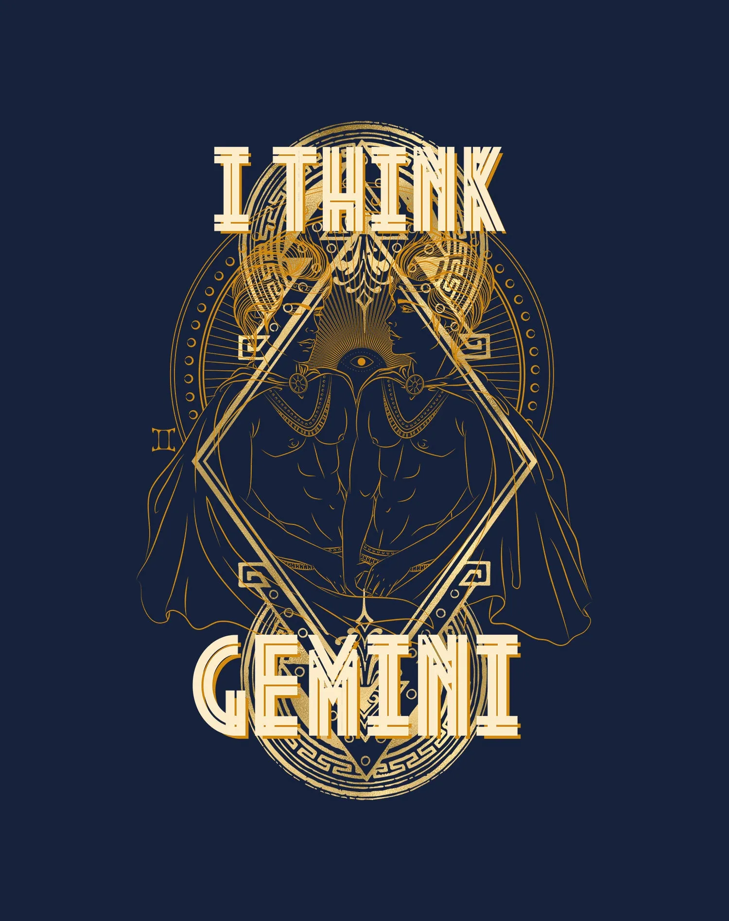 UA Supreme Star Sign Gemini Men's T-shirt (Navy)