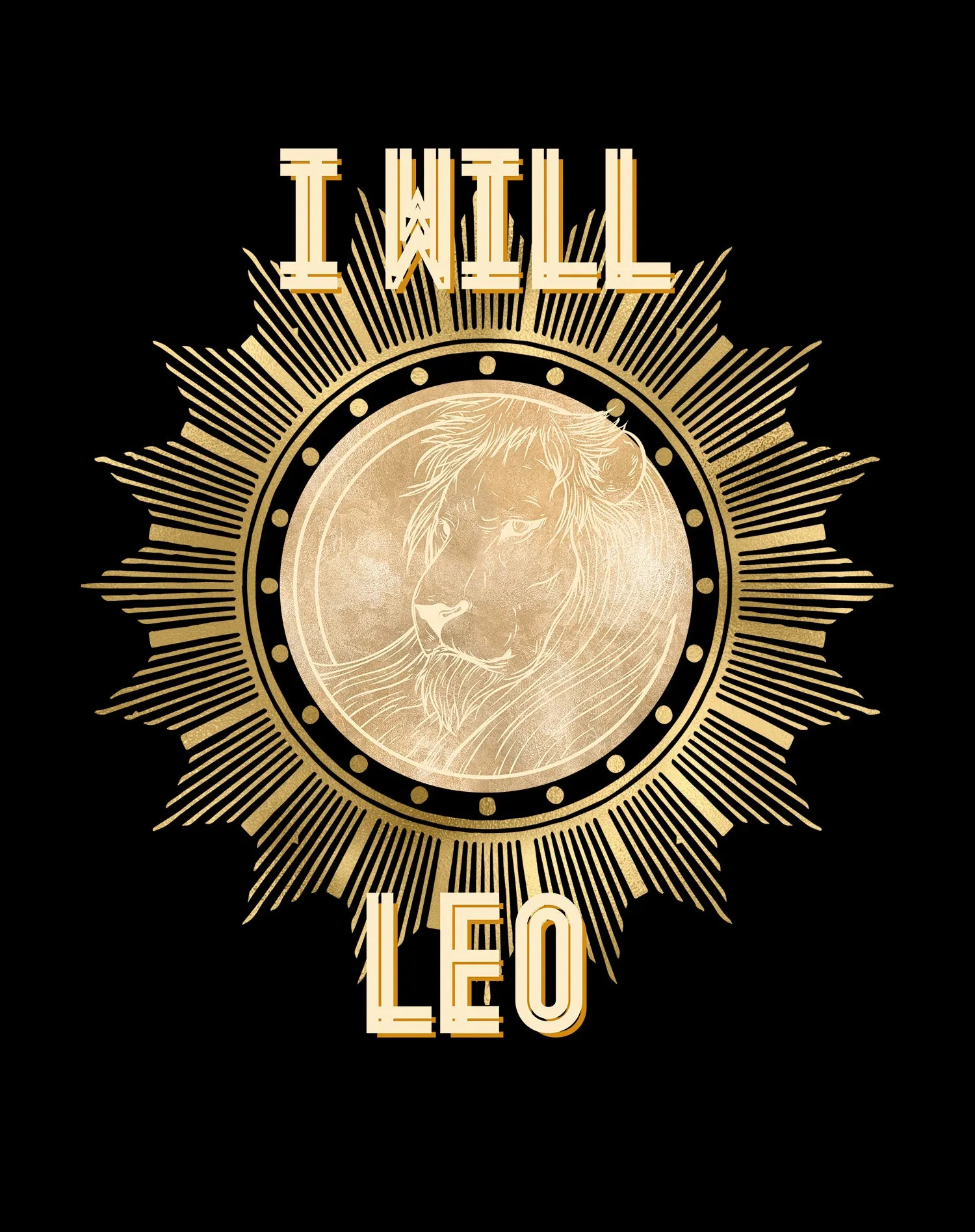 UA Supreme Star Sign Leo Lion Men's T-shirt (Black)