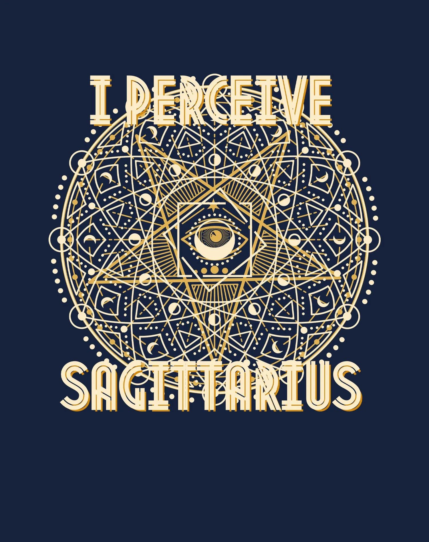 UA Supreme Star Sign Sagittarius Star Men's T-shirt (Navy)