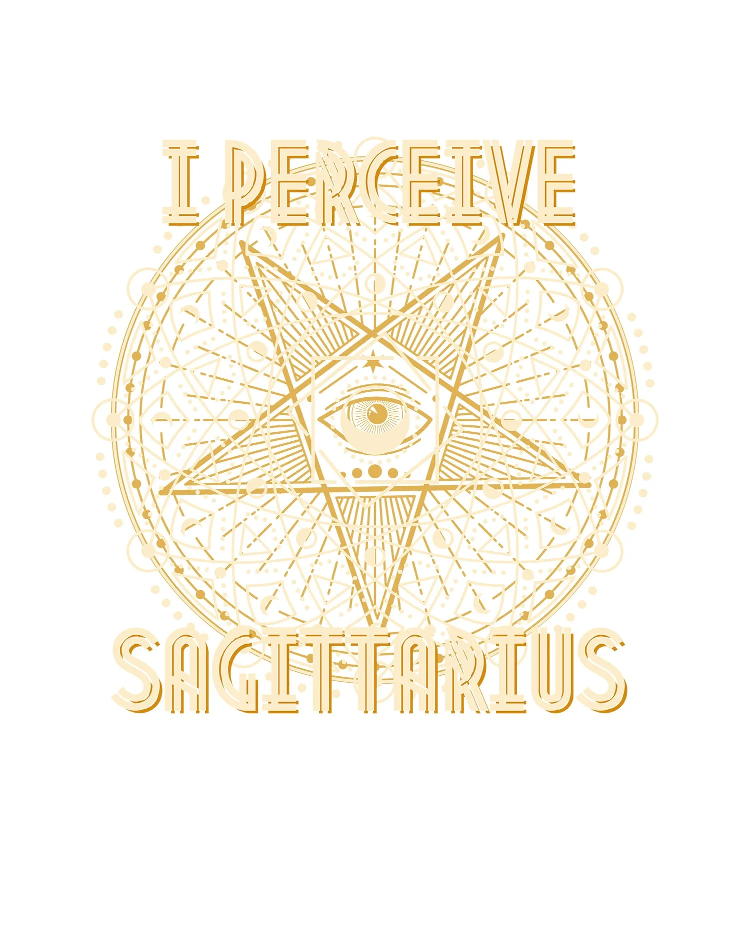 UA Supreme Star Sign Sagittarius Star Men's T-shirt (White)
