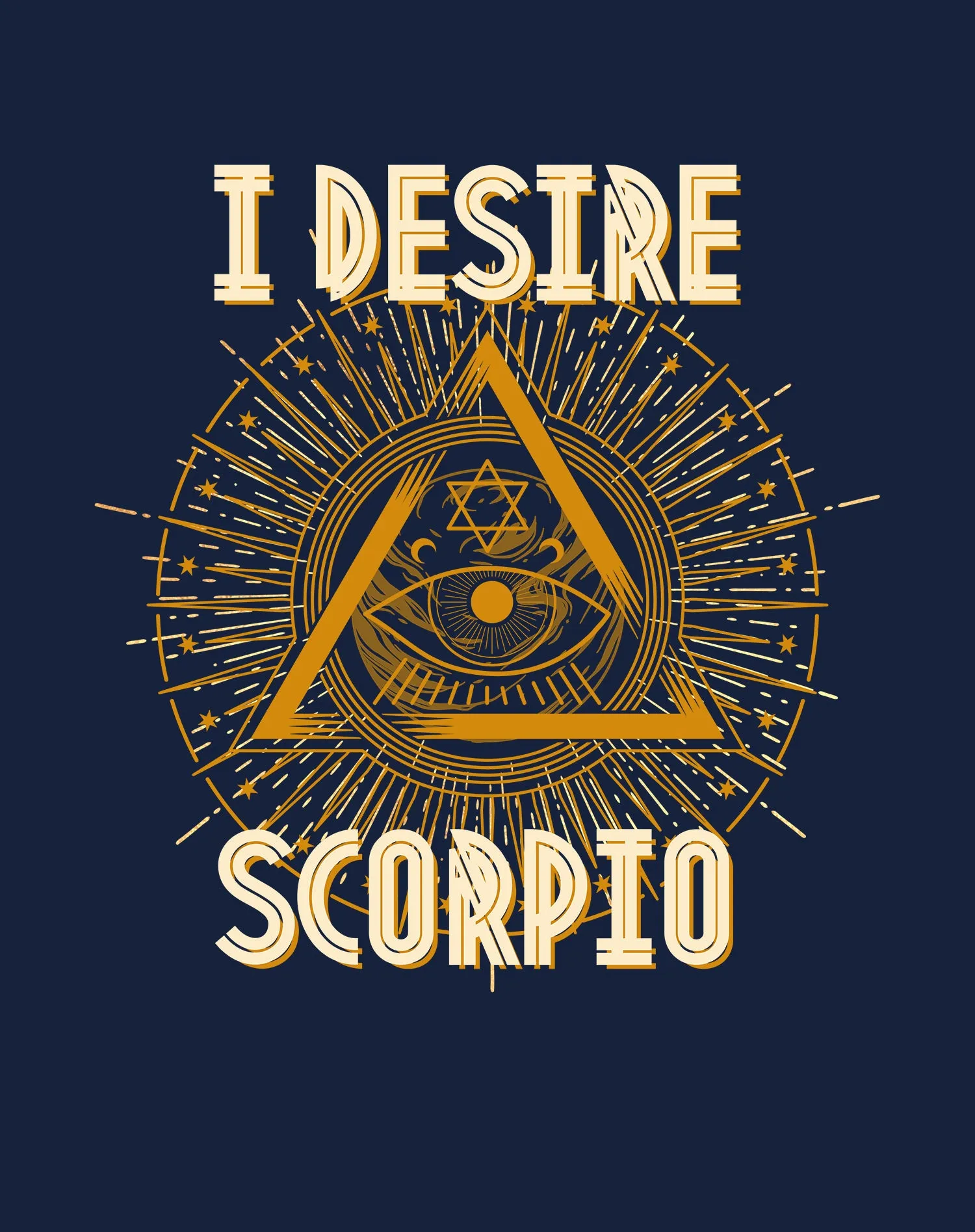 UA Supreme Star Sign Scorpio Eye Women's T-shirt (Navy)