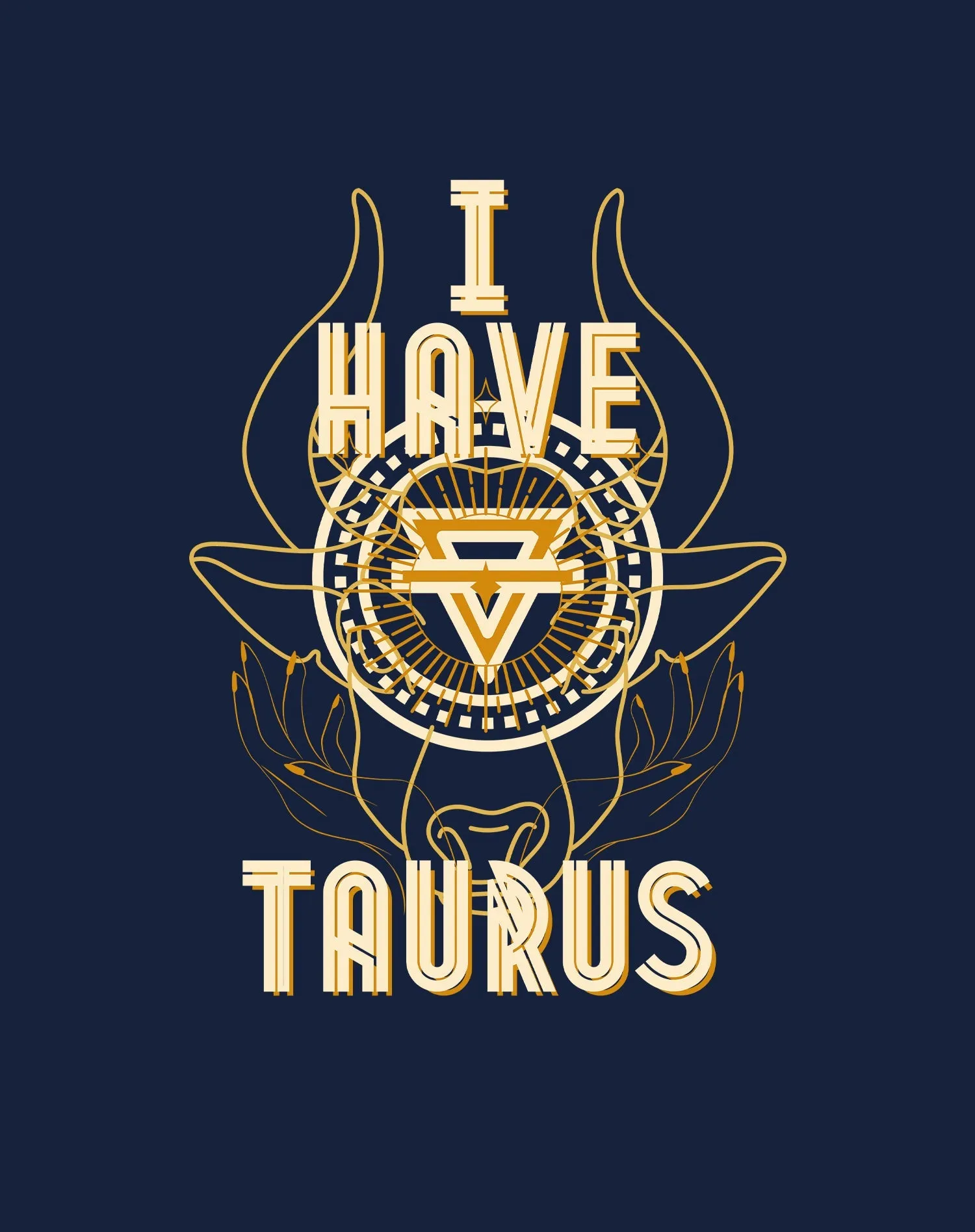UA Supreme Star Sign Taurus Women's T-shirt (Navy)