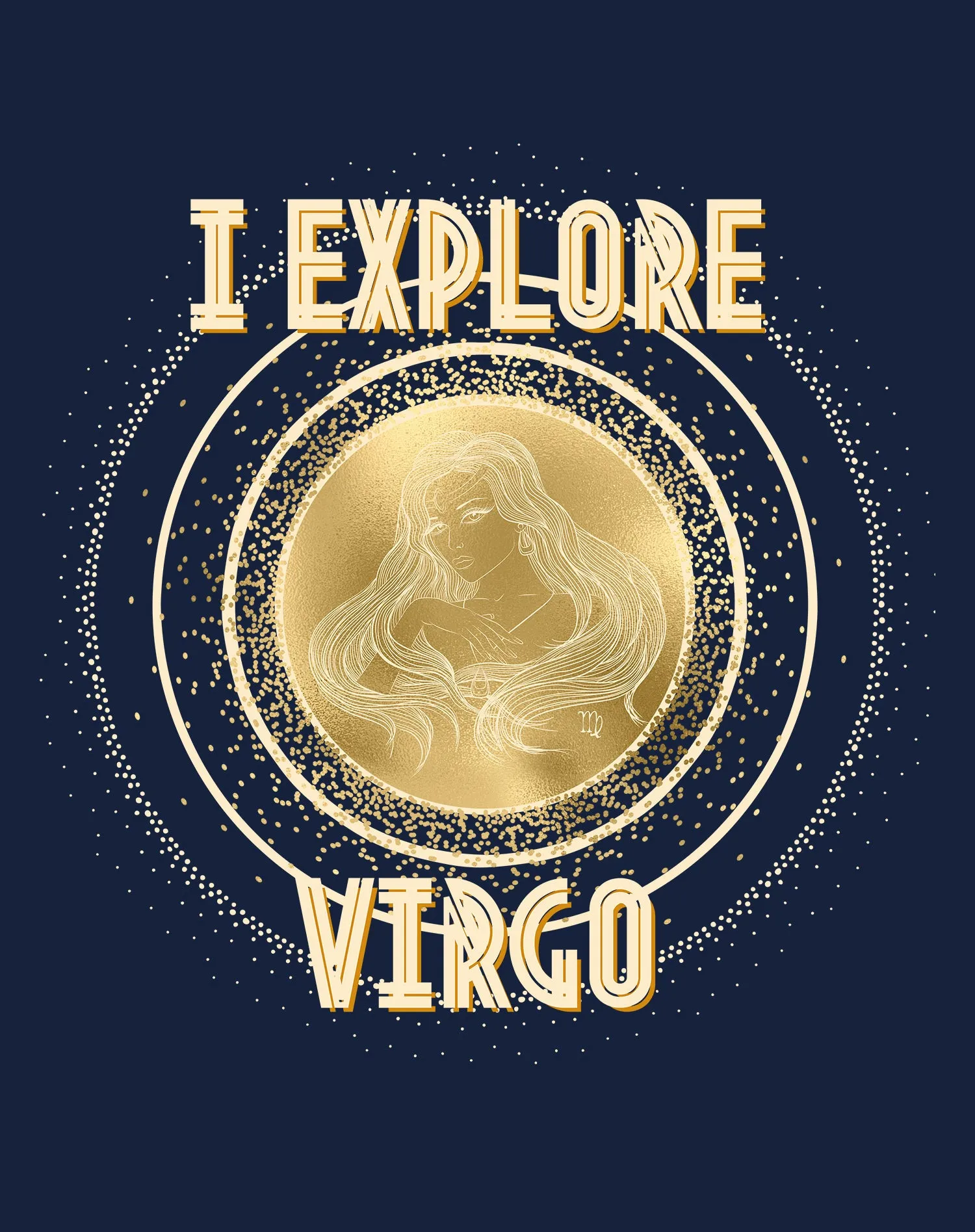 UA Supreme Star Sign Virgo Men's T-shirt (Navy)