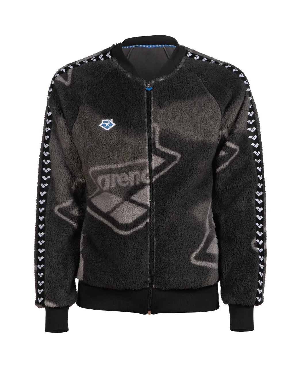 Unisex Arena Relax IV Team Jacket Polar - Smoke Grey Heather-Black-White
