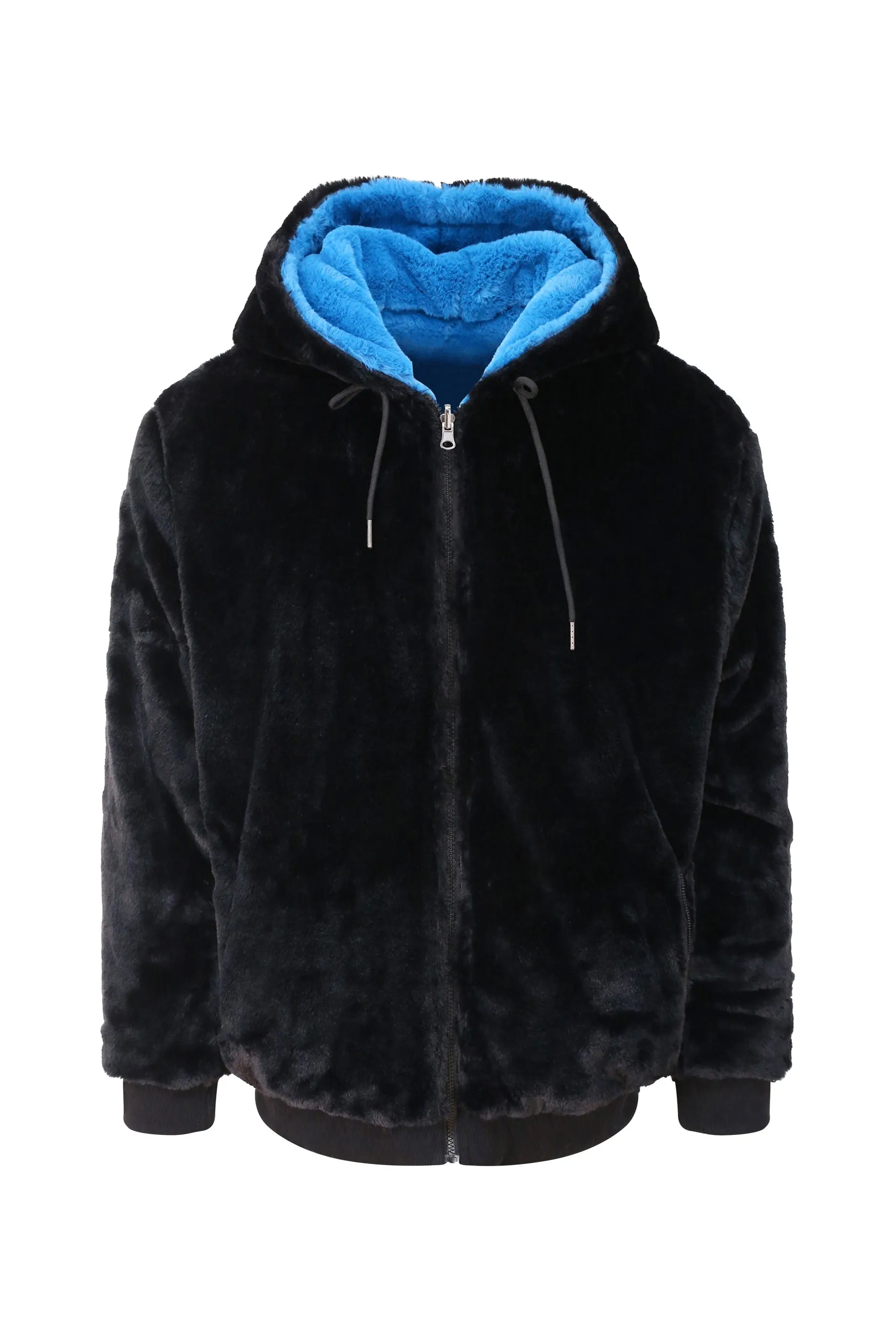 Unisex Reversible Faux Fur Hoodie