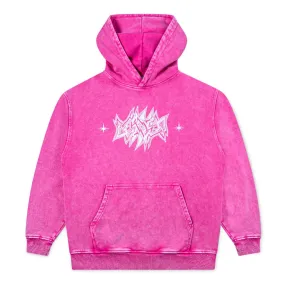 Universe 7 Oversized Heavy Weight Acid Wash Hoodie - Pink