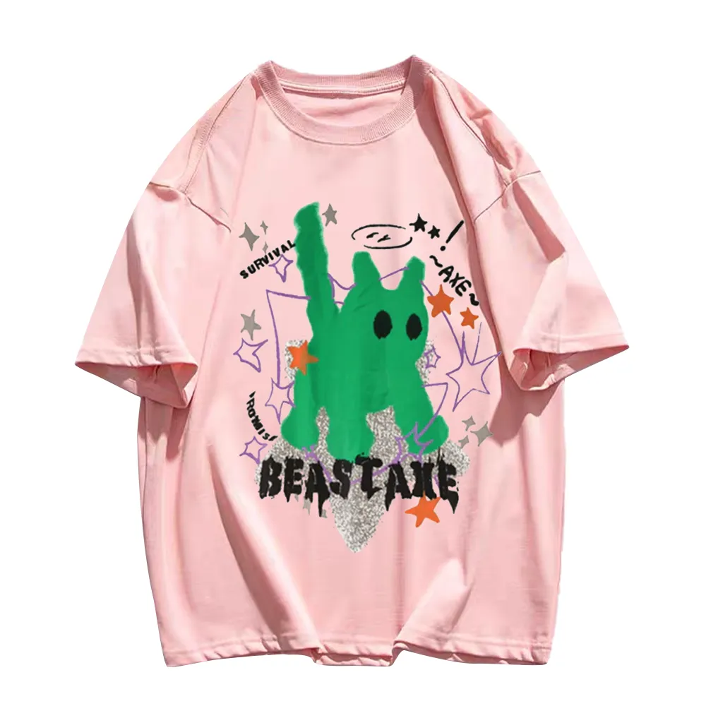 Urban Abstract Kitten Print T-shirt