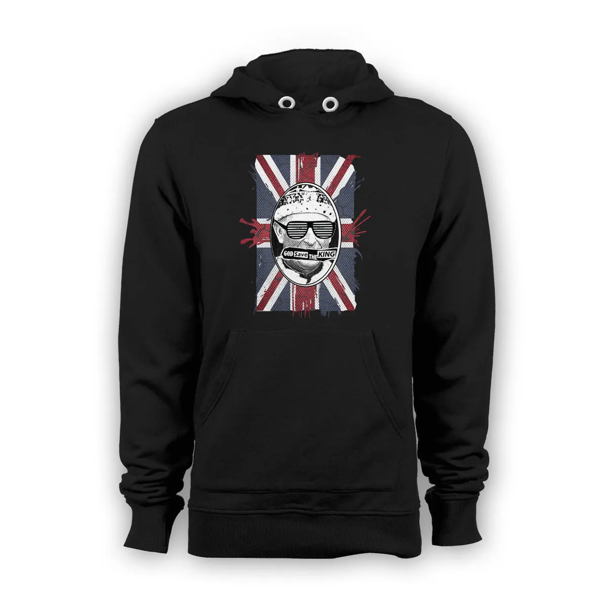 Urban Attitude Kings Coronation 2023 God Save The King 01 Hoodie Front Print (Black)