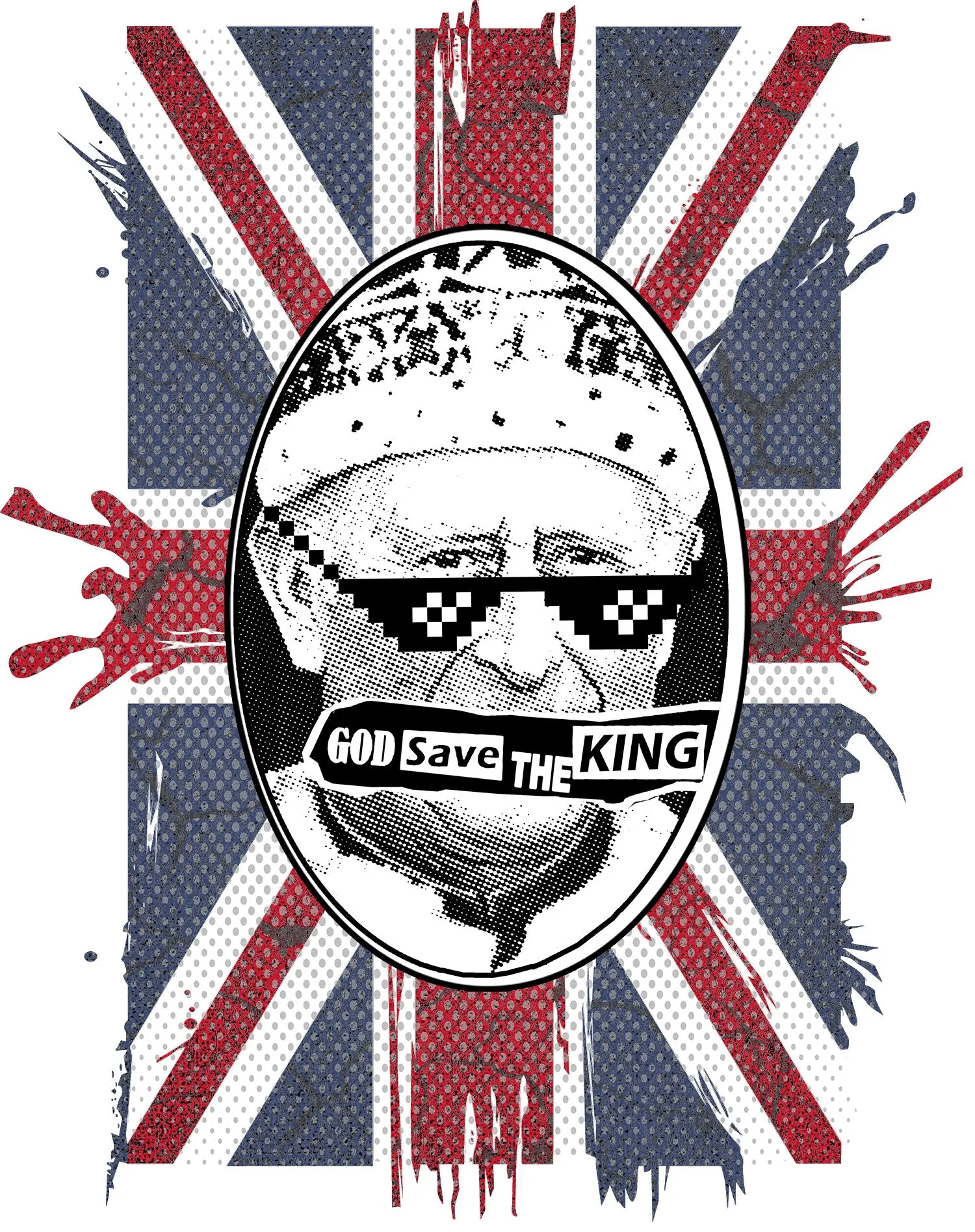 Urban Attitude Kings Coronation 2023 God Save The King 02 Men's T-shirt