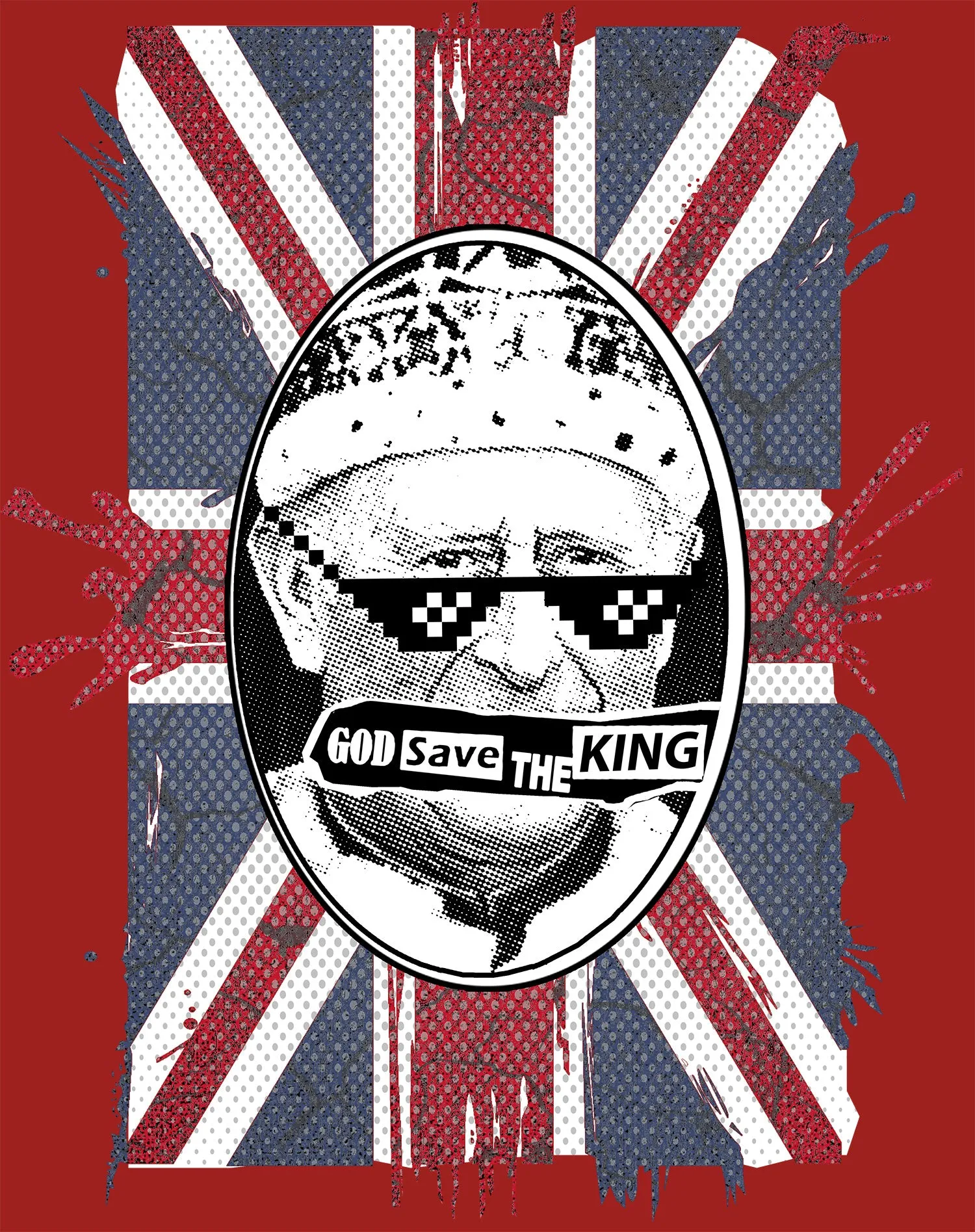 Urban Attitude Kings Coronation 2023 God Save The King 02 Men's T-shirt