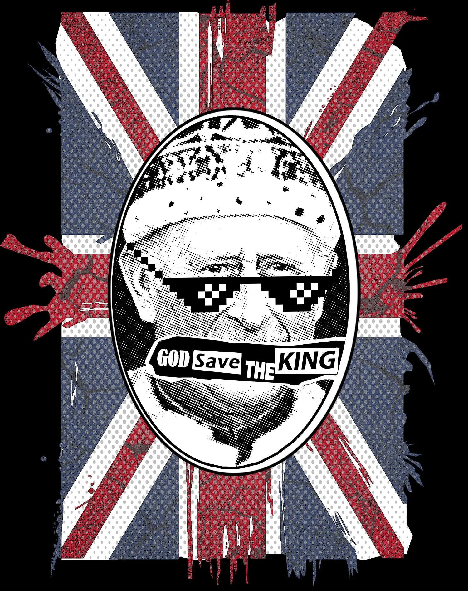 Urban Attitude Kings Coronation 2023 God Save The King 02 Men's T-shirt