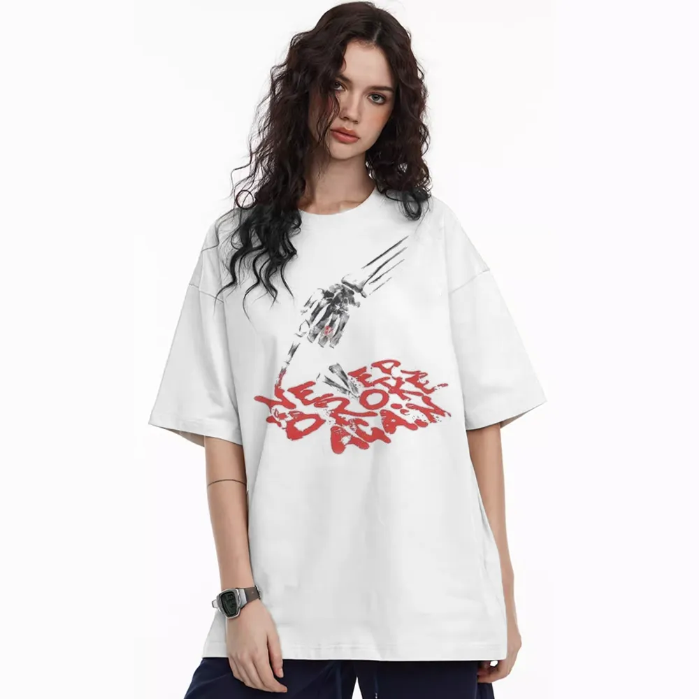 Urban Hip Hop Skeleton Graphic T-shirt