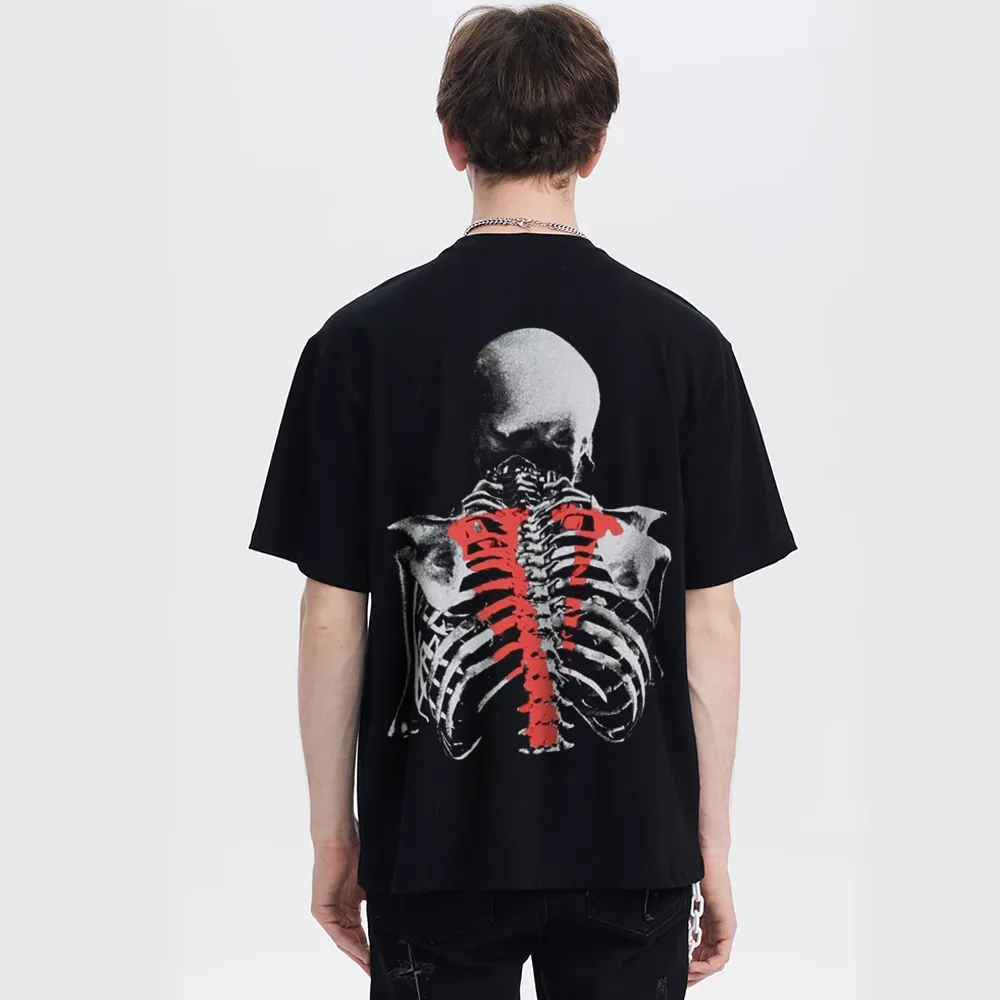 Urban Hip Hop Skeleton Graphic T-shirt