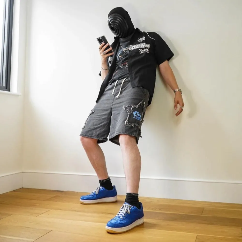 Urban Letter Embroidery Short Sleeve Shirt