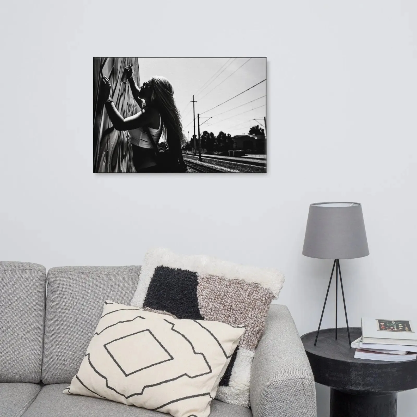 Urban Muse – Gritty Graffiti Canvas Print
