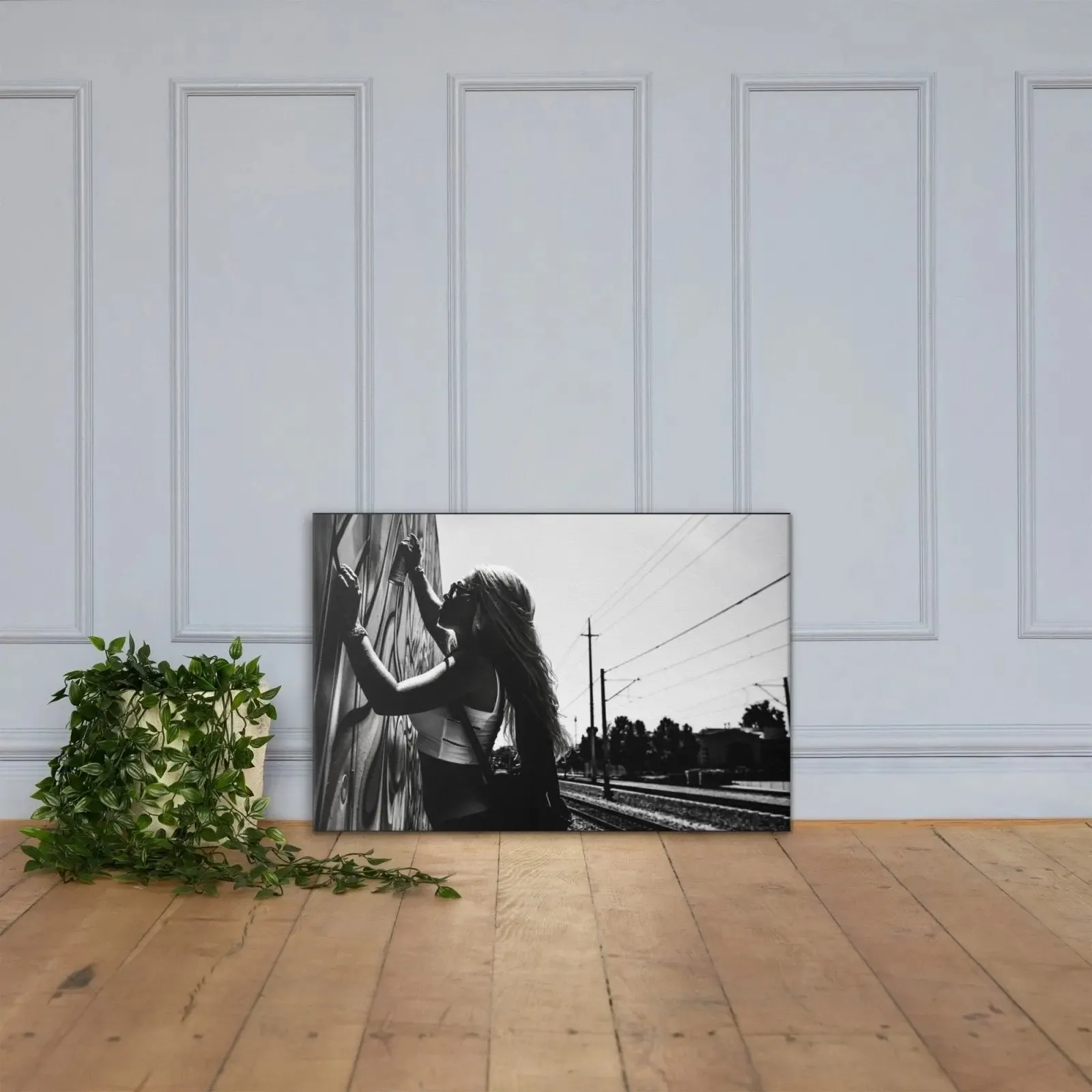 Urban Muse – Gritty Graffiti Canvas Print