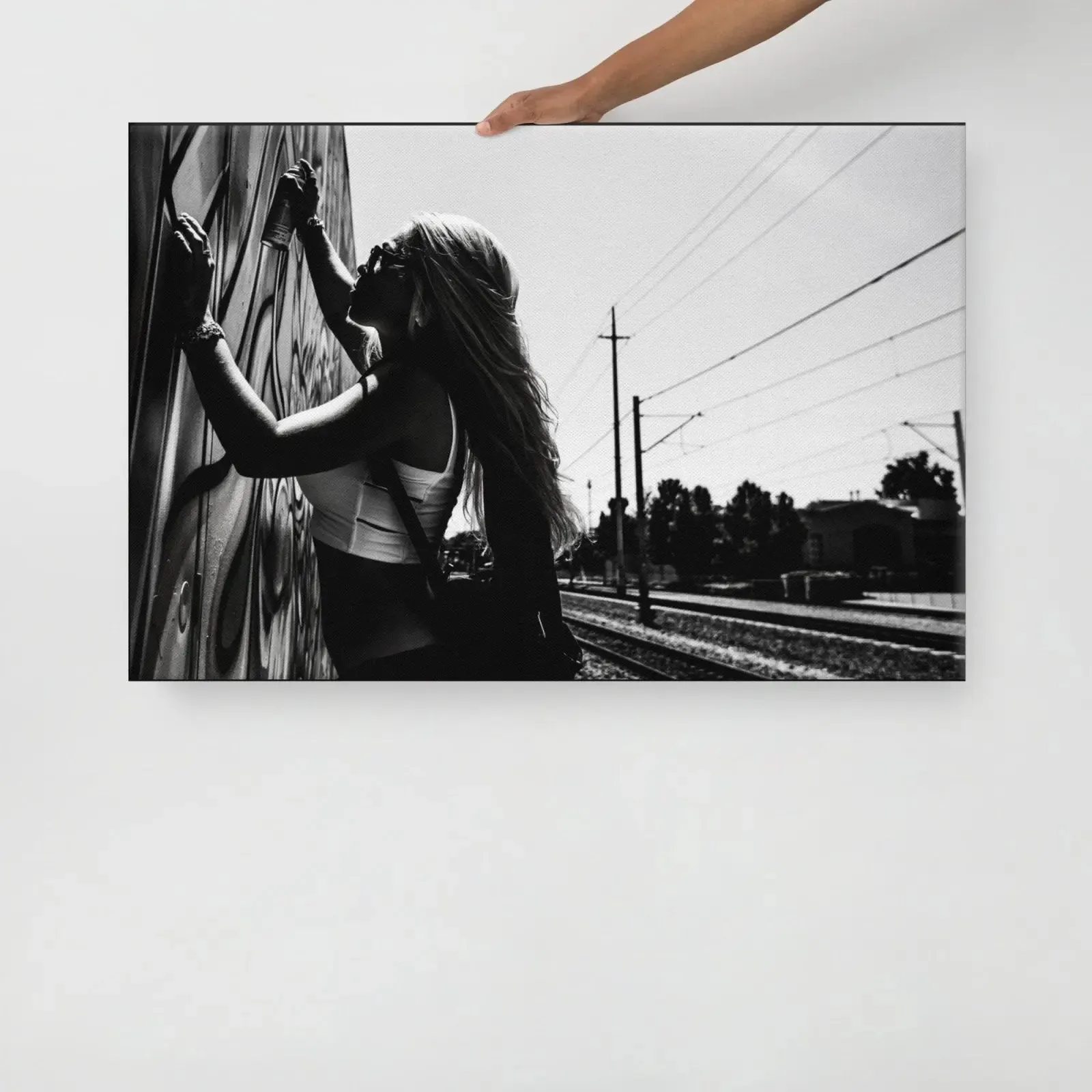 Urban Muse – Gritty Graffiti Canvas Print