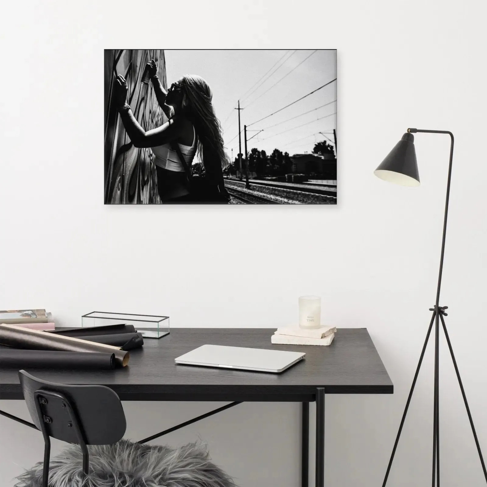 Urban Muse – Gritty Graffiti Canvas Print