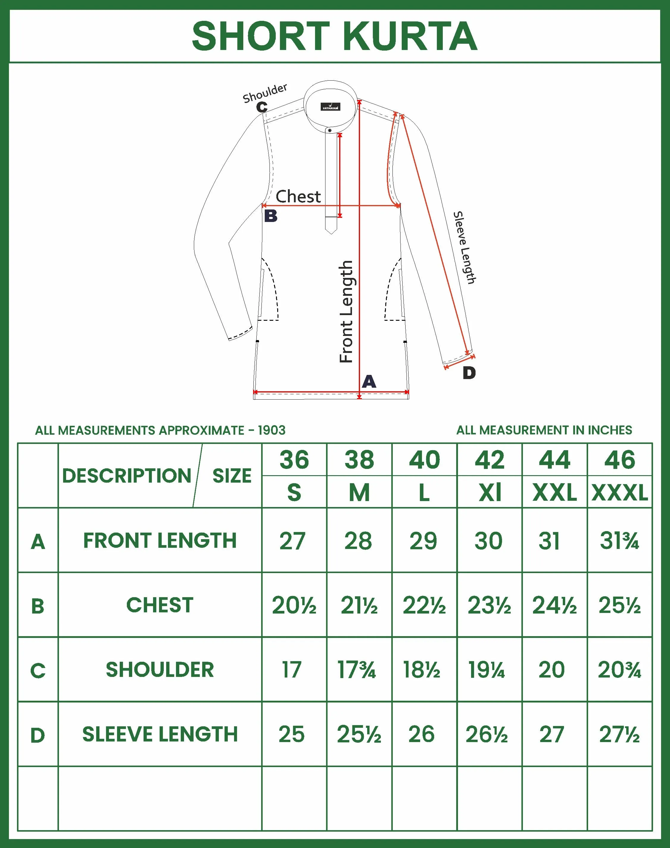 Urban - Sandal Short Kurta for Men | Uathayam