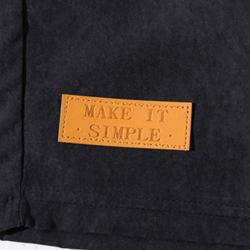 Urban Street Letter Embroidery Suede Shorts