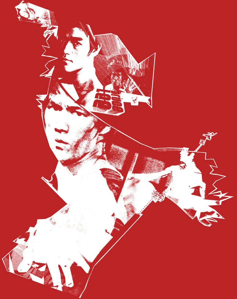 US Brand X Future Retro Dragon Game Official Men's T-shirt (Red)